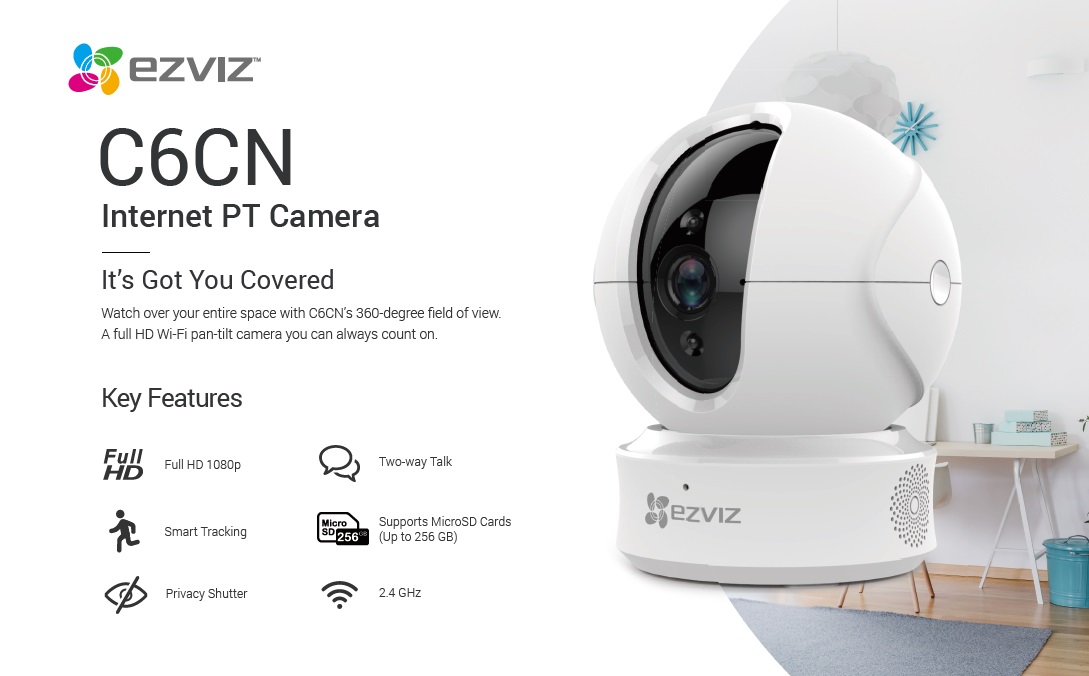 Camera wifi EZVIZ C6CN 720P (1.0MP)